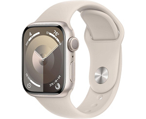 Умные часы Apple Watch Series 9 41мм (41mm, Сияющая звезда S/M, S/M, Sport Band)