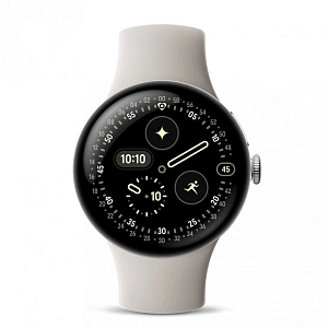 Умные часы Google Pixel Watch 4 (Polished Silver/Porcelain, 45mm, LTE)