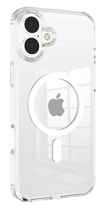 Чехол пластиковый прозрачный MagSafe для iPhone 16 (Прозрачный)