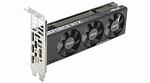 Видеокарта ASUS GeForce RTX 4060 8192Mb, Low Profile OC Edition 8G (RTX4060-O8G-LP-BRK) 2xHDMI, 2xDP, Ret (Чёрный)
