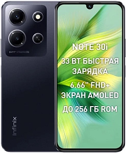 Смартфон Infinix Note 30i 8/128GB Global (Черный, 8 ГБ, 128 ГБ, Global, Dual nanoSim, Без Rustore)
