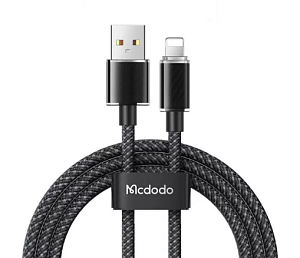 Кабель Mcdodo Type-C to Lightning Colorfull Crystal Series 1.2 m (Черный, 1.2м)