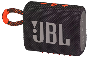 Портативная акустика JBL GO 3 (Чёрный/Оранжевый)