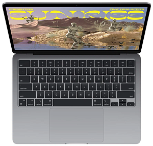 Ноутбук Apple MacBook Air 13 2022 (M2 8-Core, GPU 10-Core, 8GB, 512GB) (Серый, MLXX3, 8 ГБ, 512 ГБ)
