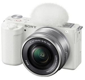 Беззеркальный фотоаппарат Sony ZV-E10 Kit 16-50mm + 55-210mm (Белый)