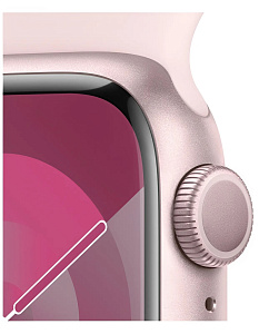 Умные часы Apple Watch Series 9 45мм (45mm, Розовый, M/L, Sport Band)