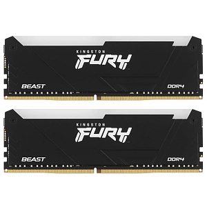 Оперативная память Kingston Fury Beast RGB DIMM 2х8 ГБ DDR4 PC28800 (KF436C17BB2AK2/16) (16 ГБ, Черный, 3600 Мгц)