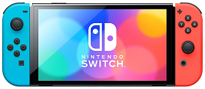 Игровая приставка Nintendo Switch (Неоново-синий/Красный, 64 ГБ, 7", OLED)