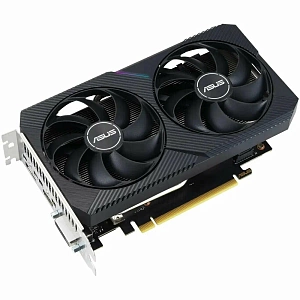 Видеокарта ASUS GeForce RTX 3050 8192Mb, Dual Edition 8G (Dual-RTX3050-8G-V2) DVI-D, HDMI, DP, Ret (Чёрный)