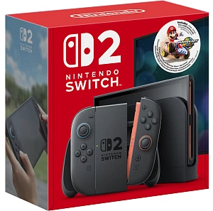 Игровая приставка Nintendo Switch 2 (Черно-красный, 256 ГБ, 7.9", LCD, с игрой Mario Kart World)