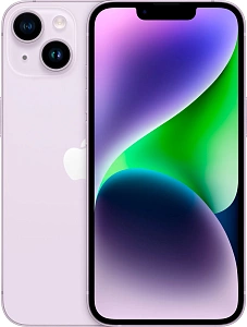 Смартфон Apple iPhone 14 512GB Global (512 ГБ, Фиолетовый, Global, 6 ГБ, nanoSim+eSim, Без Rustore)