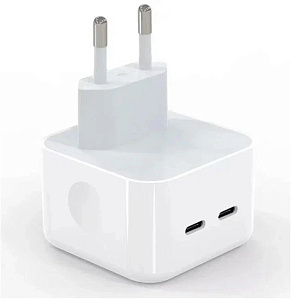 Адаптер питания для телефонов/планшетов 35W Dual USB-C Port (Белый)