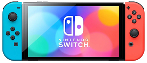 Игровая приставка Nintendo Switch (Неоново-синий/Красный, 64 ГБ, 7", OLED)