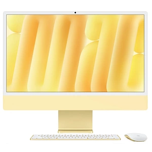 Моноблок Apple iMac 24 2024 (M4 8-Core, GPU 8-Core, 16GB, 256GB) (Жёлтый, 16 ГБ, 256 ГБ, Z1E3000JC)