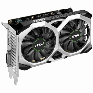 Видеокарта MSI GeForce GTX 1650 4096Mb, D6 Ventus XS OCV3 (GTX 1650 D6 Ventus XS OCV3) DVI-D, DP, HDMI, Ret (Чёрно-Белый)