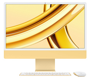 Моноблок Apple iMac 24 2023 (M3 8-Core, GPU 10-Core, 8GB, 256GB) (Жёлтый, 8 ГБ, 256 ГБ, MQRL3)