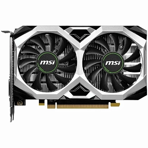 Видеокарта MSI GeForce GTX 1650 4096Mb, D6 Ventus XS OCV3 (GTX 1650 D6 Ventus XS OCV3) DVI-D, DP, HDMI, Ret (Чёрно-Белый)