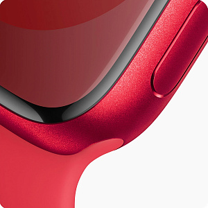 Умные часы Apple Watch Series 9 45мм (45mm, Красный, M/L, Sport Band)