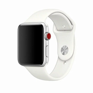Ремешок для Apple Watch 38mm/41mm Gurdini Sport Band (силиконовый) (Белый)