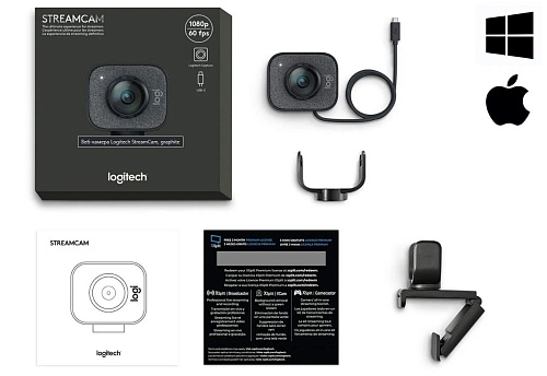Веб-камера Logitech StreamCam (Серый)