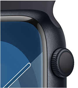Умные часы Apple Watch Series 9 45мм (45mm, Черный, S/M, Sport Band)