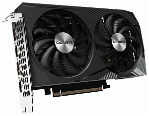 Видеокарта Gigabyte GeForce RTX 3060 12288Mb, Windforce OC 12G (GV-N3060WF2OC-12GD 2,0) 2xHDMI, 2xDP, Ret (Чёрный)