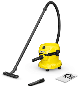 Профессиональный пылесос KARCHER WD 2 Plus V-12/4/18, 1000 Вт (Жёлтый)