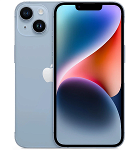 Смартфон Apple iPhone 14 256GB eSIM (256 ГБ, Синий, США, 6 ГБ, eSim, Без Rustore)