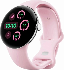 Умные часы Google Pixel Watch 3 41mm (Polished Silver/Rose)